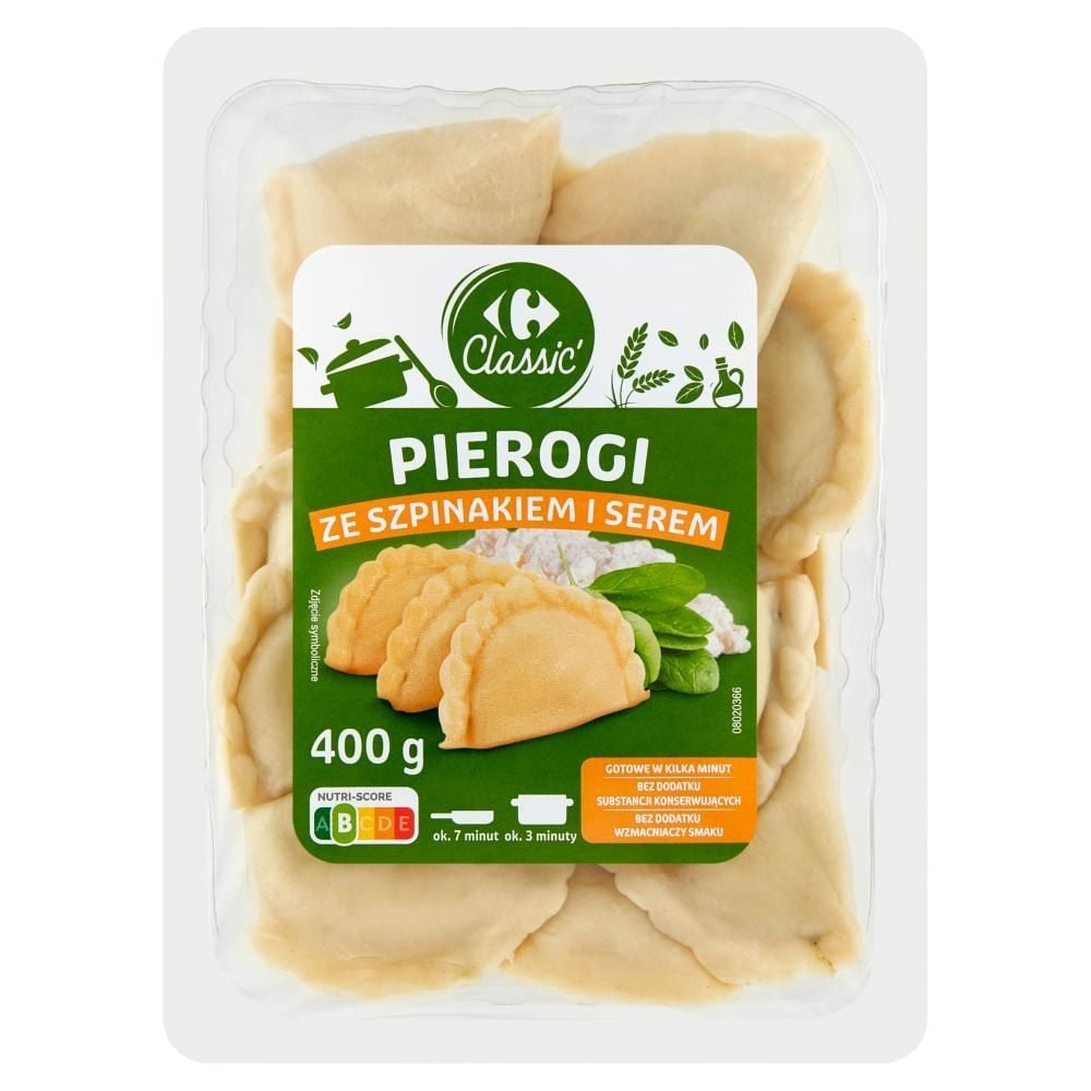 Carrefour Classic Pierogi ze szpinakiem i serem 400 g