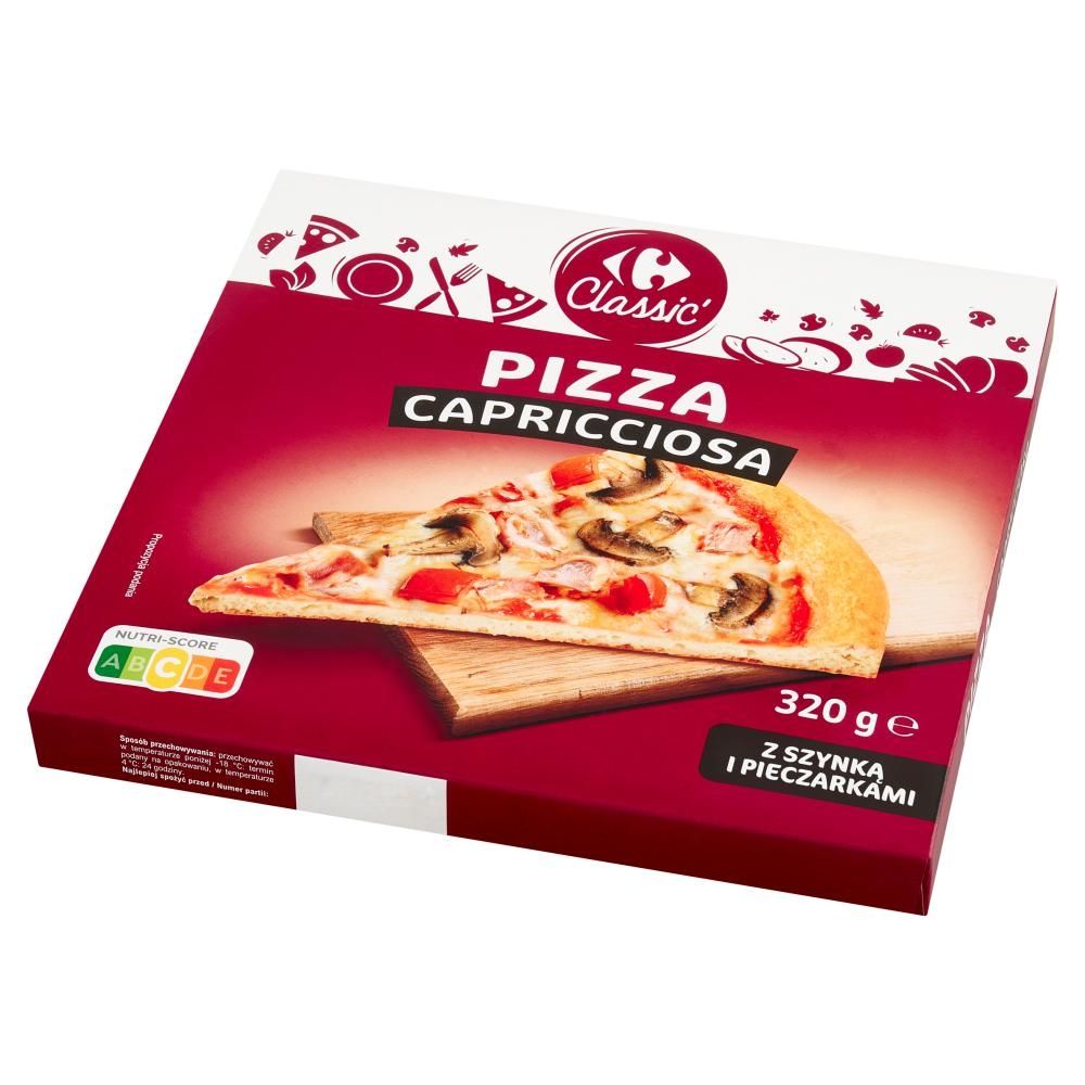 Carrefour Classic Pizza capricciosa z szynką i pieczarkami 320 g