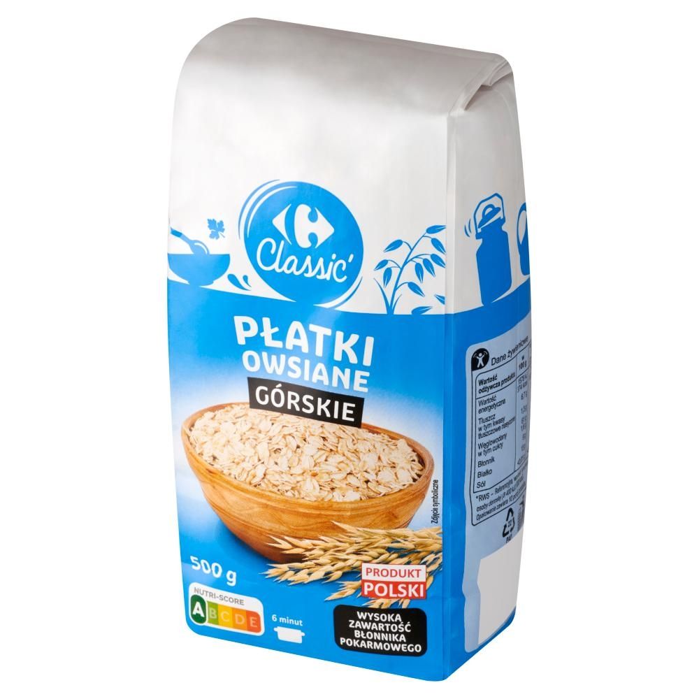 Carrefour Classic Płatki owsiane górskie 500 g