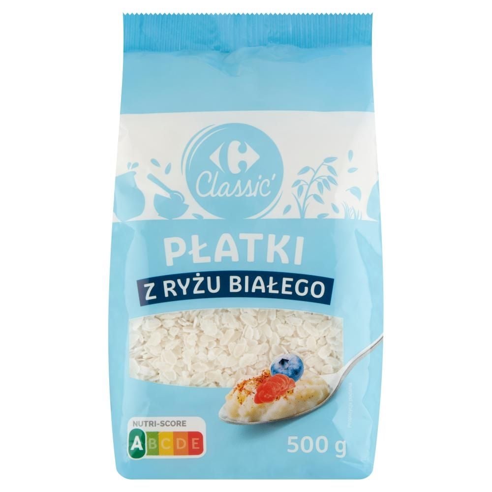 Carrefour Classic Płatki z białego ryżu 500 g