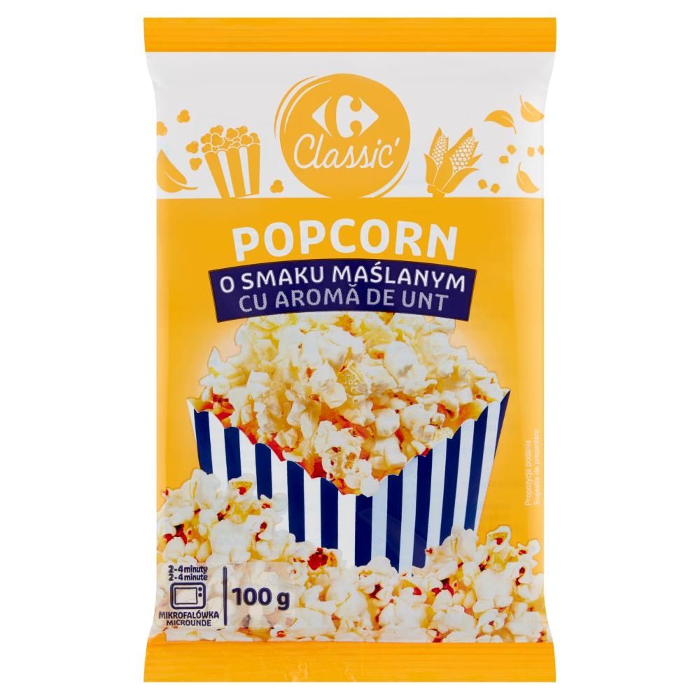 Carrefour Classic Popcorn o smaku maślanym 100 g