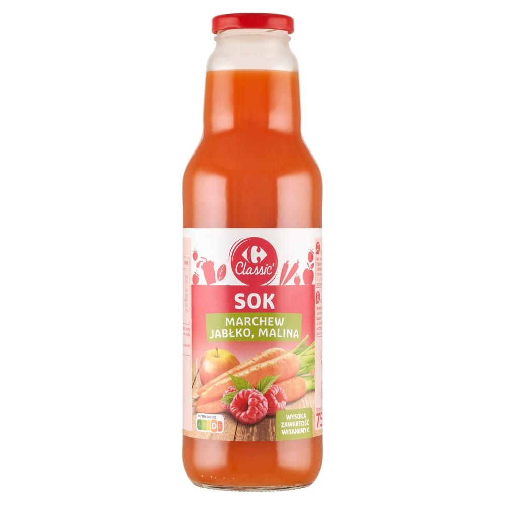 Carrefour Classic Sok marchew jabłko malina 750 ml