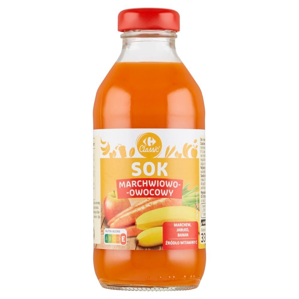 Carrefour Classic Sok marchwiowo-owocowy marchew jabłko banan 330 ml