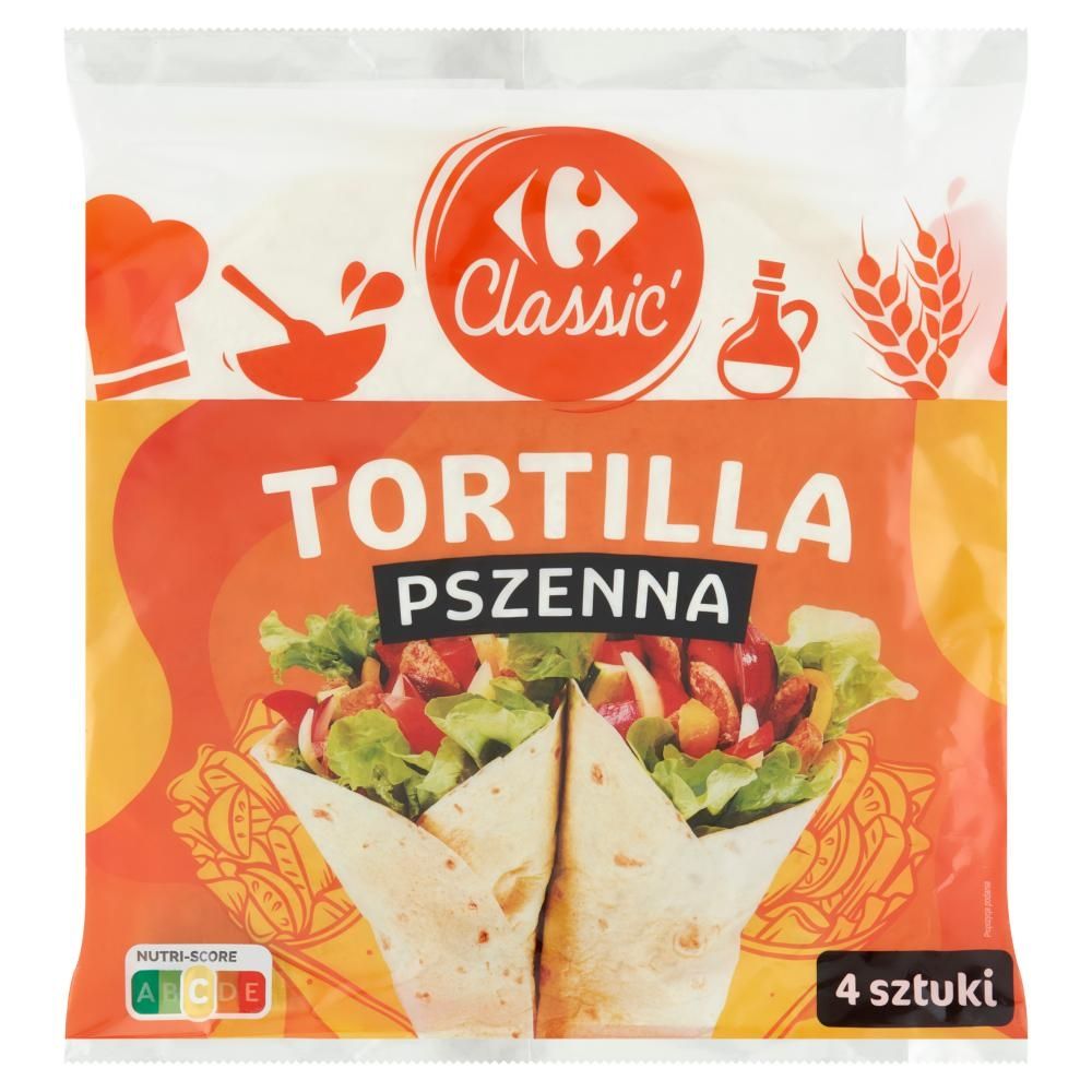 Carrefour Classic Tortilla pszenna 250 g (4 x 62,5 g)