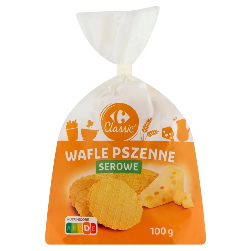 Carrefour Classic Wafle pszenne serowe 100 g