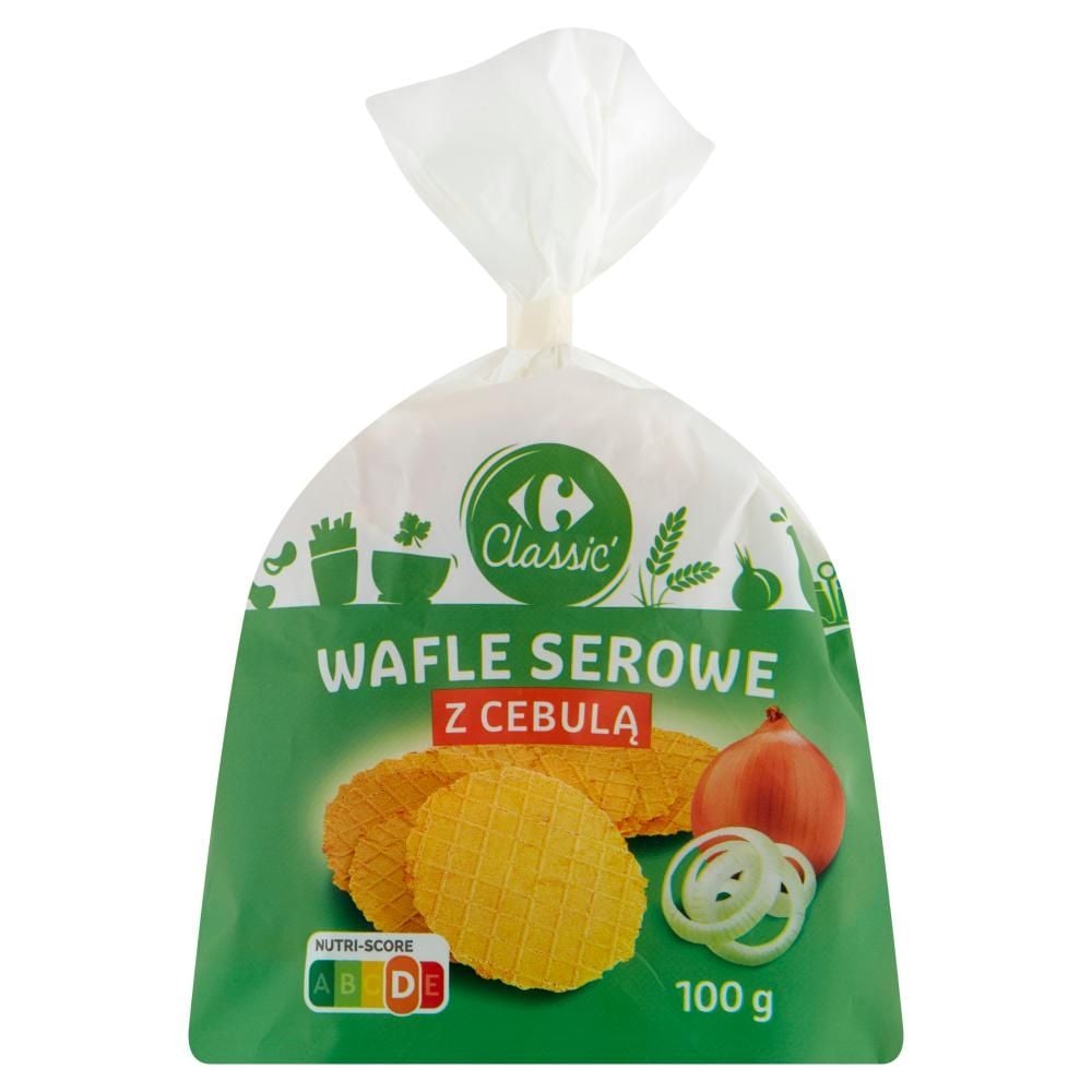 Carrefour Classic Wafle serowe z cebulą 100 g