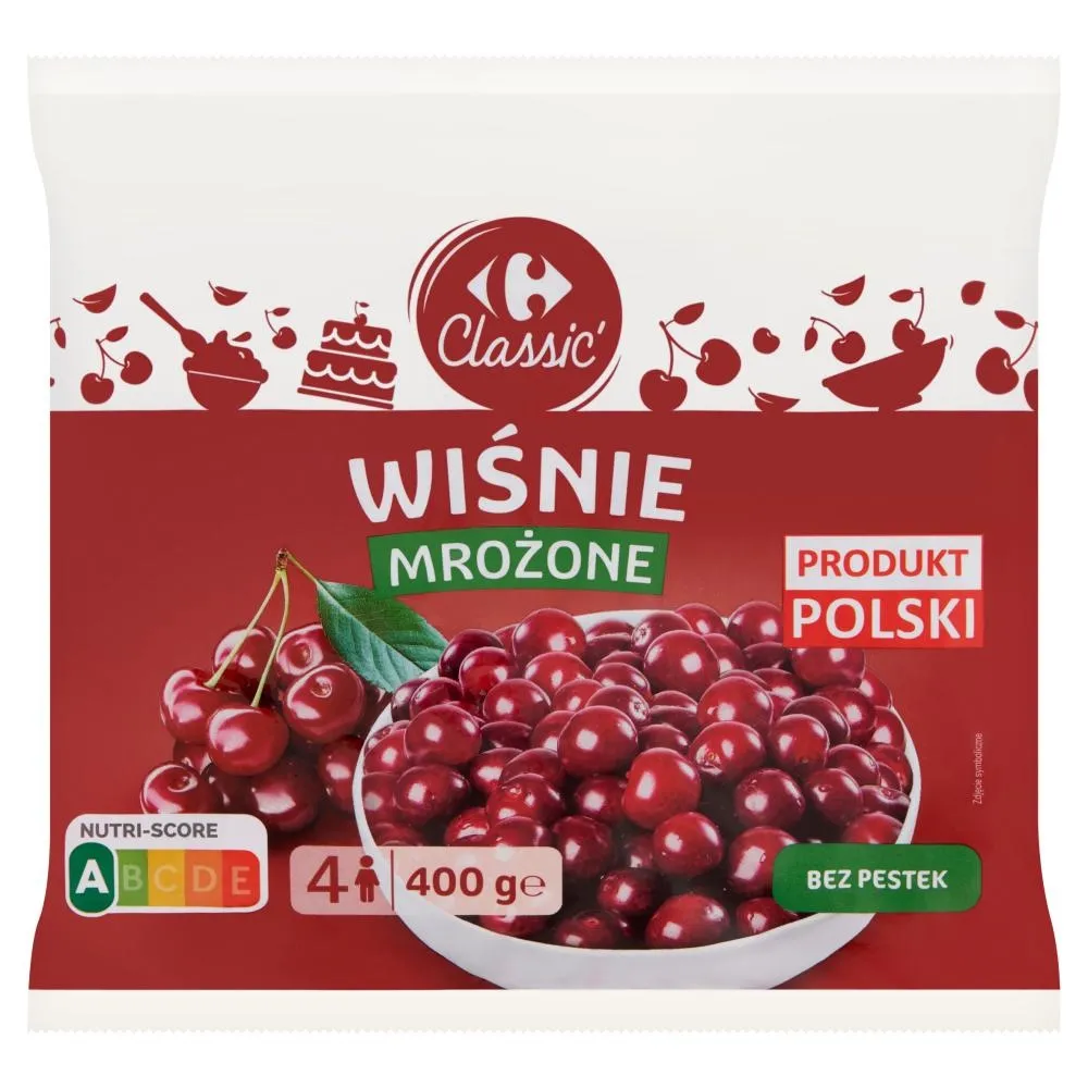 Carrefour Classic Wiśnie mrożone bez pestek 400 g