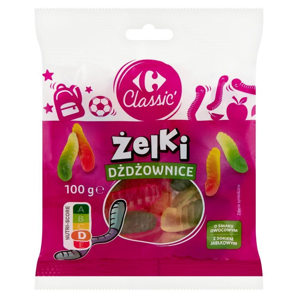 Carrefour Classic Żelki dżdżownice 100 g