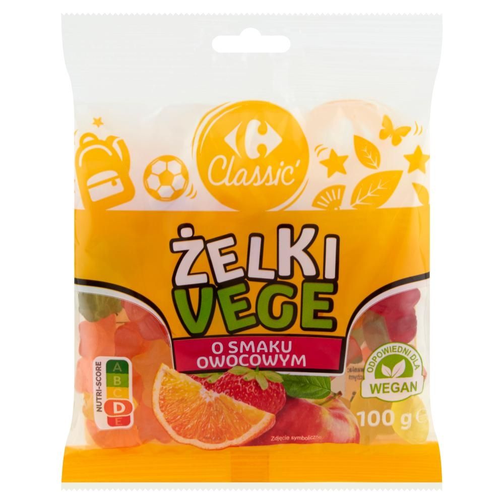 Carrefour Classic Żelki vege smaku owocowym 100 g