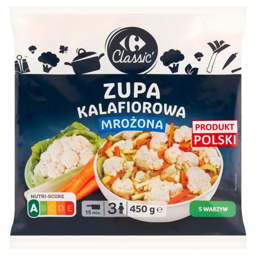 Carrefour Classic Zupa kalafiorowa mrożona 450 g