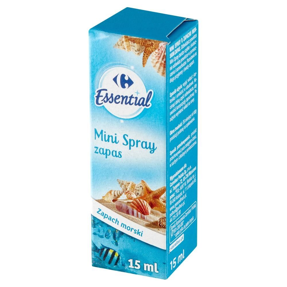 Carrefour Essential Mini Spray Odświeżacz zapas zapach morski 15 ml