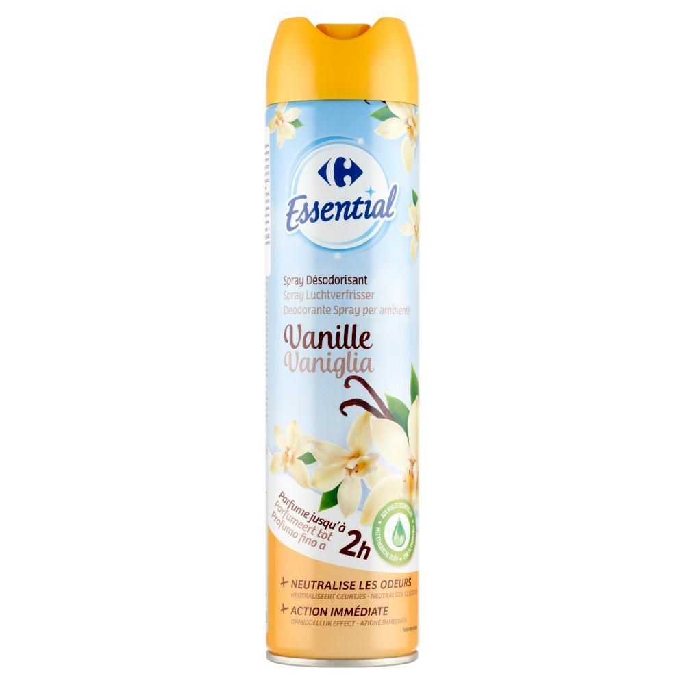 Carrefour Essential Odświeżacz powietrza w sprayu wanilia 300 ml