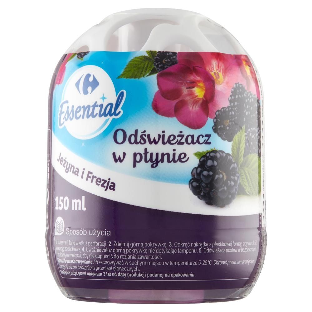 Carrefour Essential Odświeżacz w płynie jeżyna i frezja 150 ml