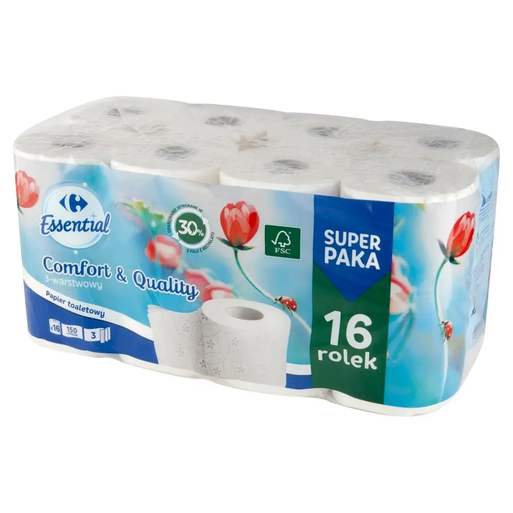 Carrefour Essential Papier toaletowy 16 rolek