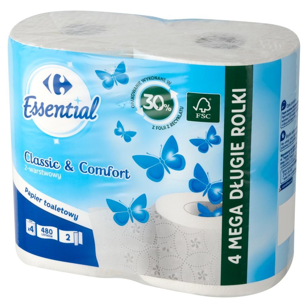 Carrefour Essential Papier toaletowy 4 rolki