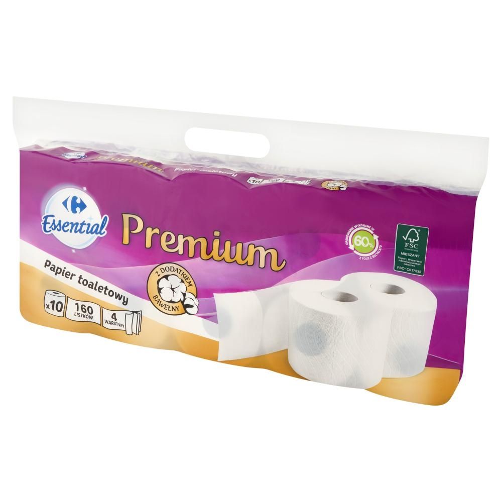 Carrefour Essential Papier toaletowy premium 10 rolek