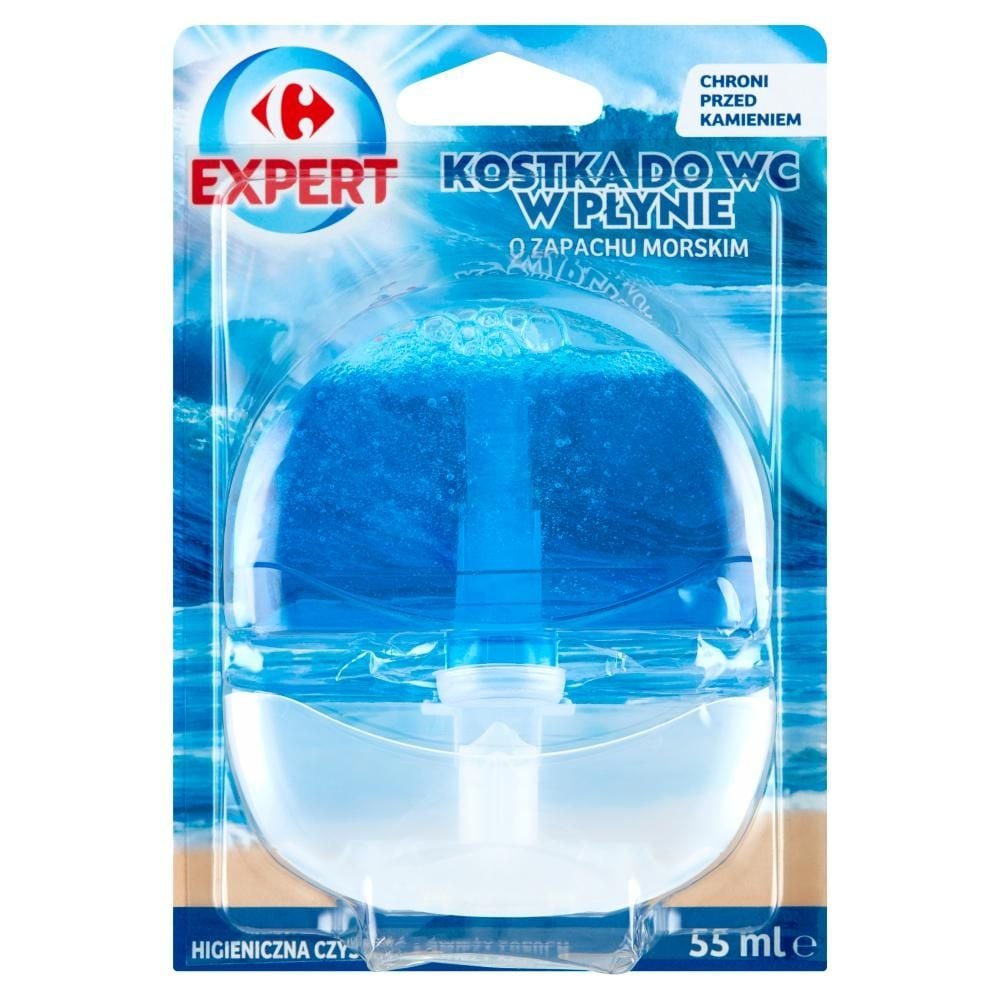 Carrefour Expert Kostka do WC w płynie o zapachu morskim 55 ml