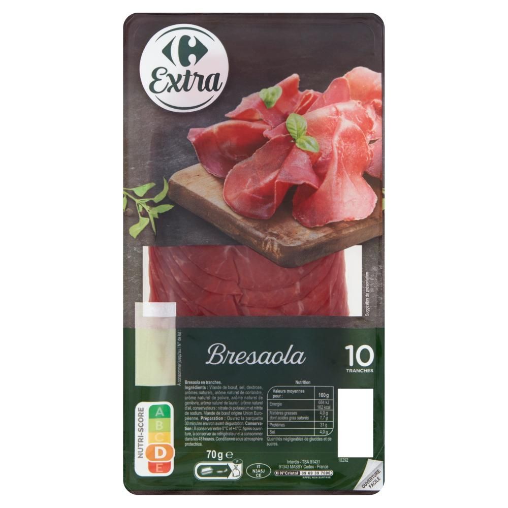 Carrefour Extra Bresaola w plastrach 70 g