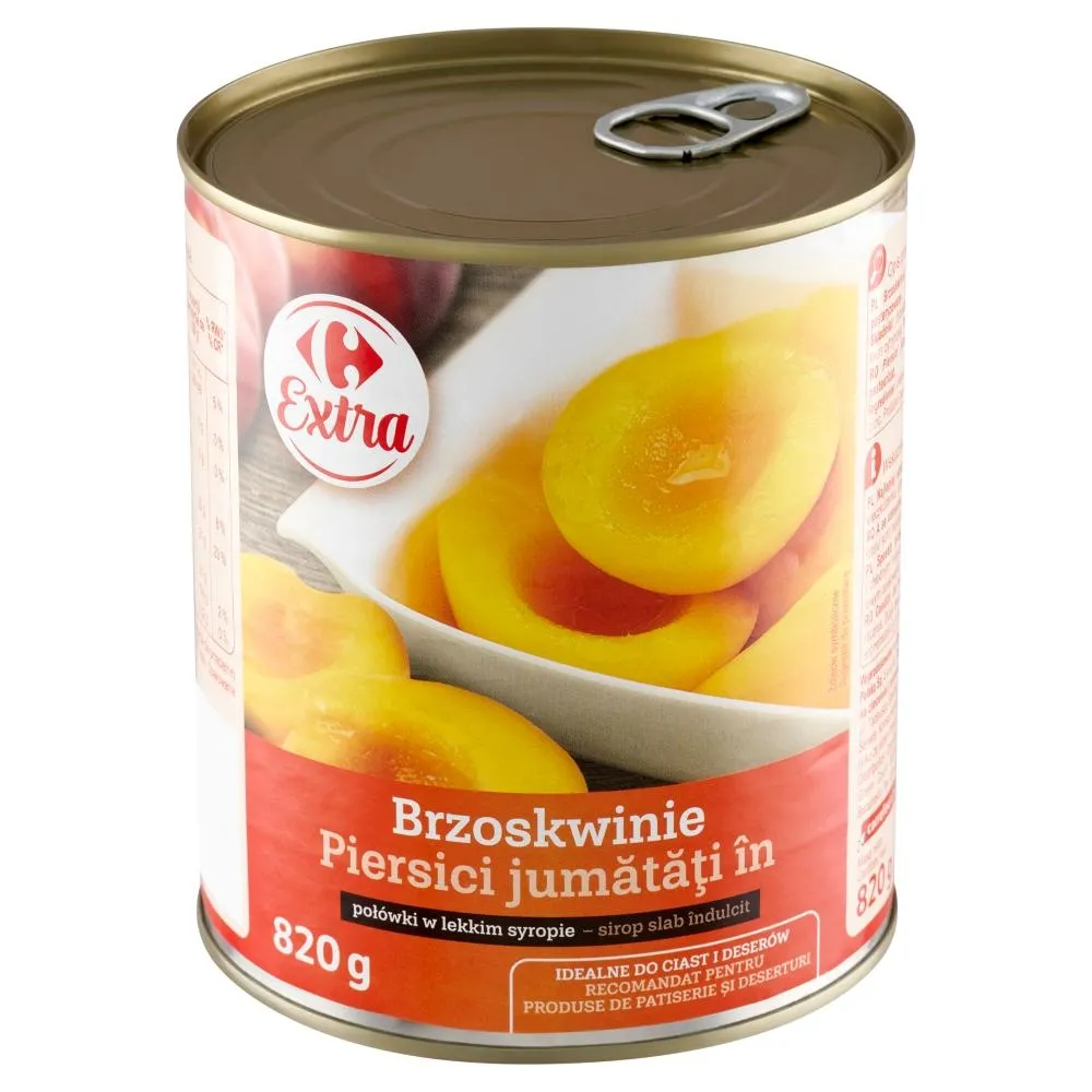 Carrefour Extra Brzoskwinie połówki w lekkim syropie 820 g