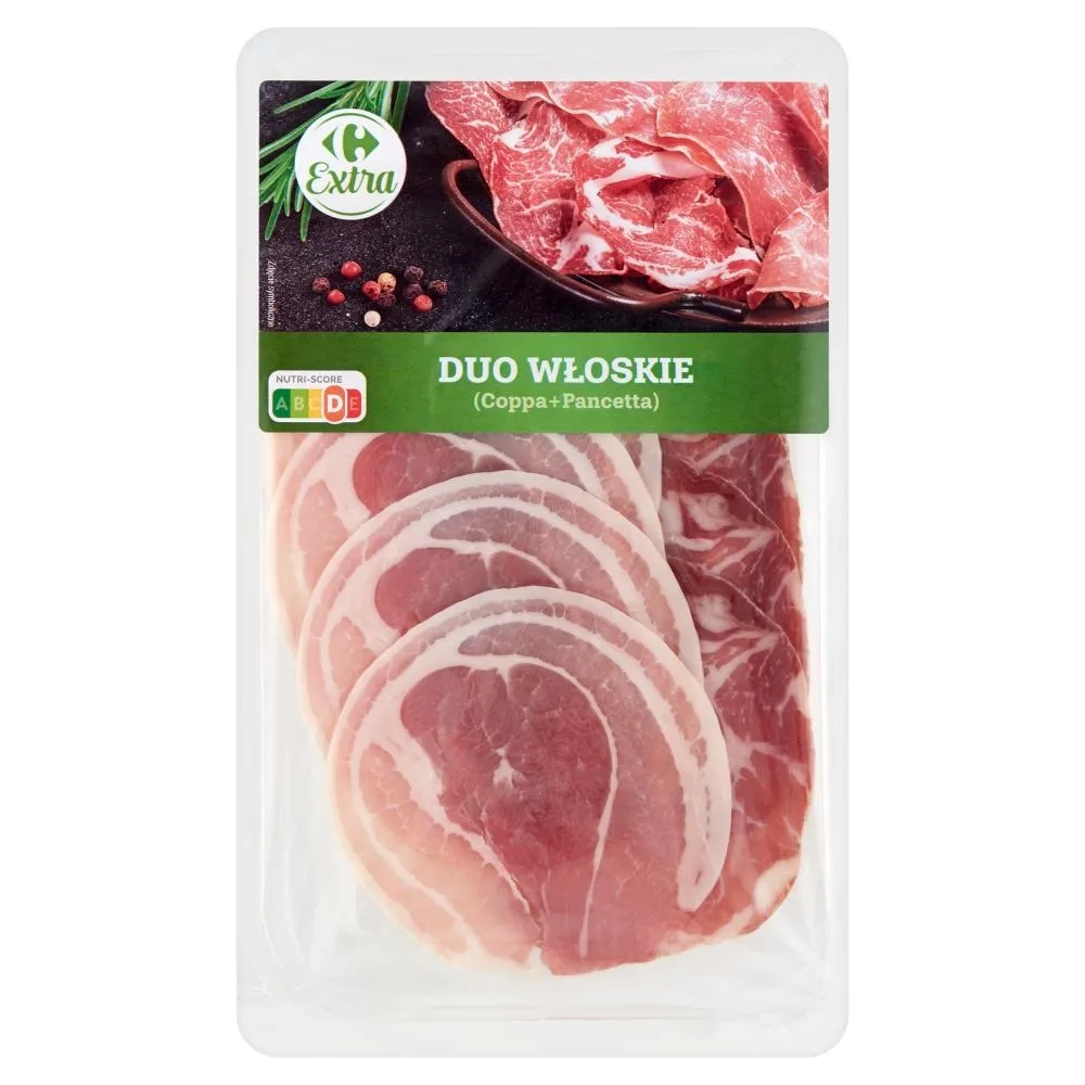 Carrefour Extra Duo włoskie coppa + pancetta 100 g