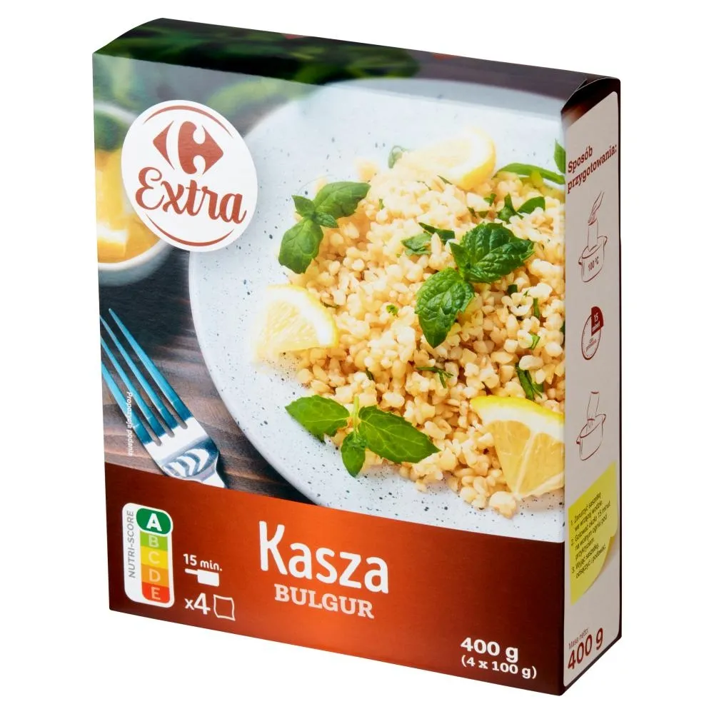 Carrefour Extra Kasza bulgur 400 g (4 x 100 g)