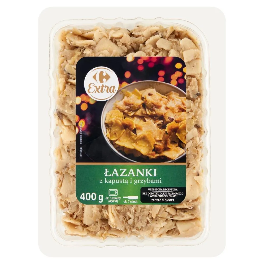 Carrefour Extra Łazanki z kapustą i grzybami 400 g