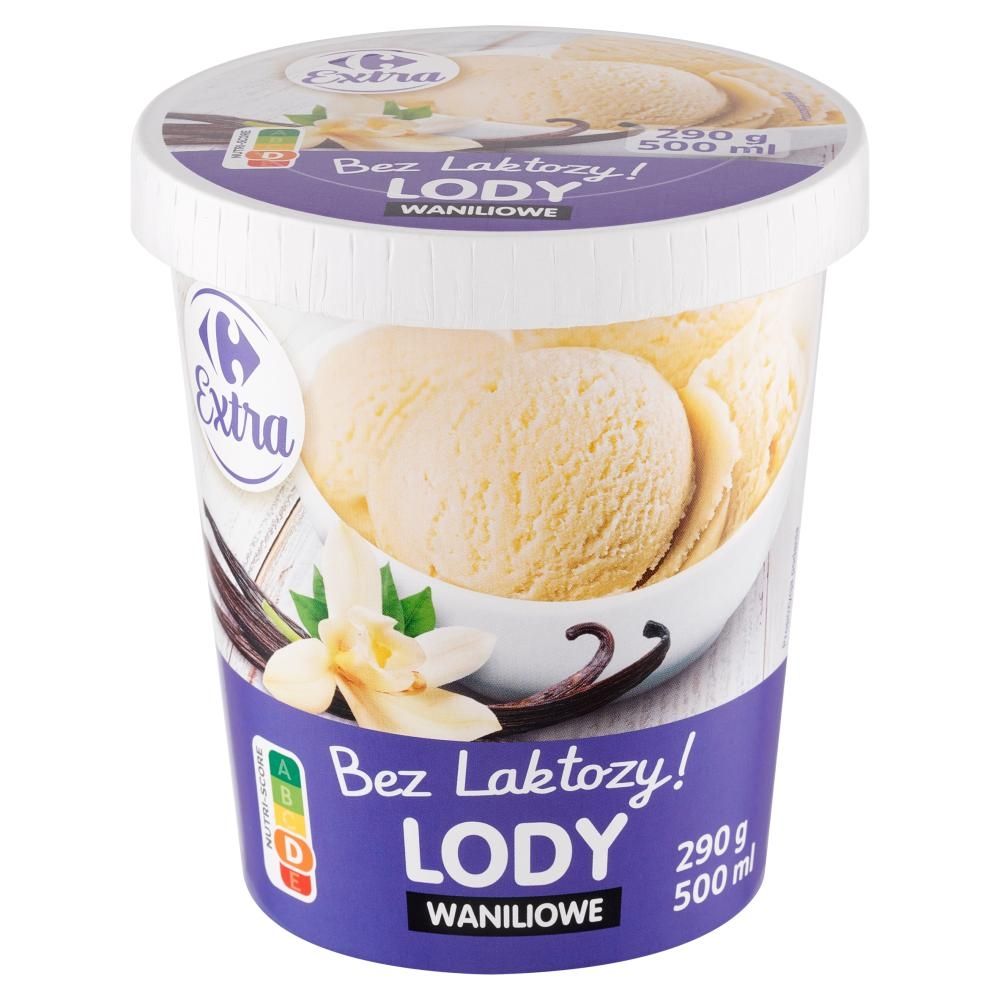 Carrefour Extra Lody bez laktozy waniliowe 500 ml