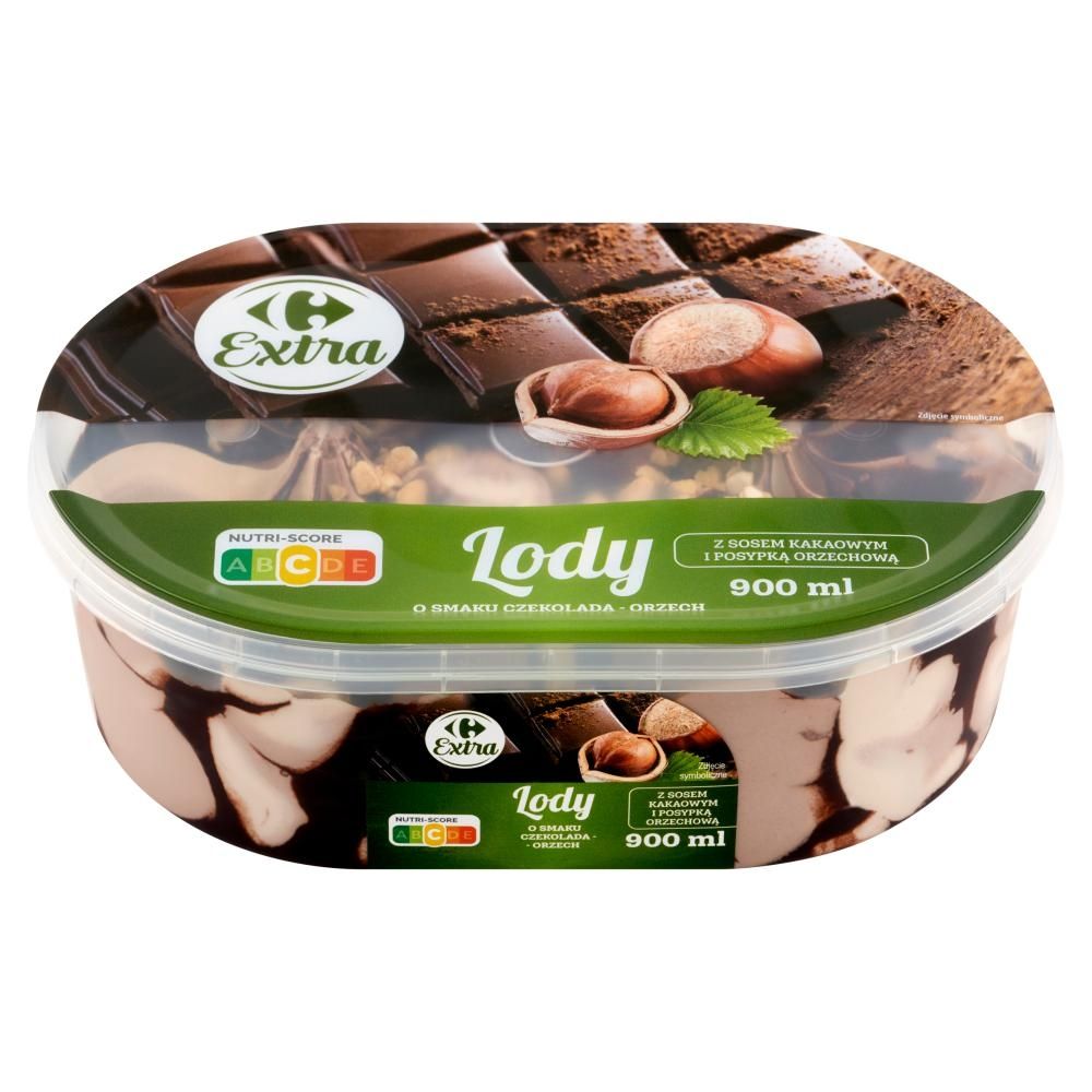 Carrefour Extra Lody o smaku czekolada-orzech 900 ml