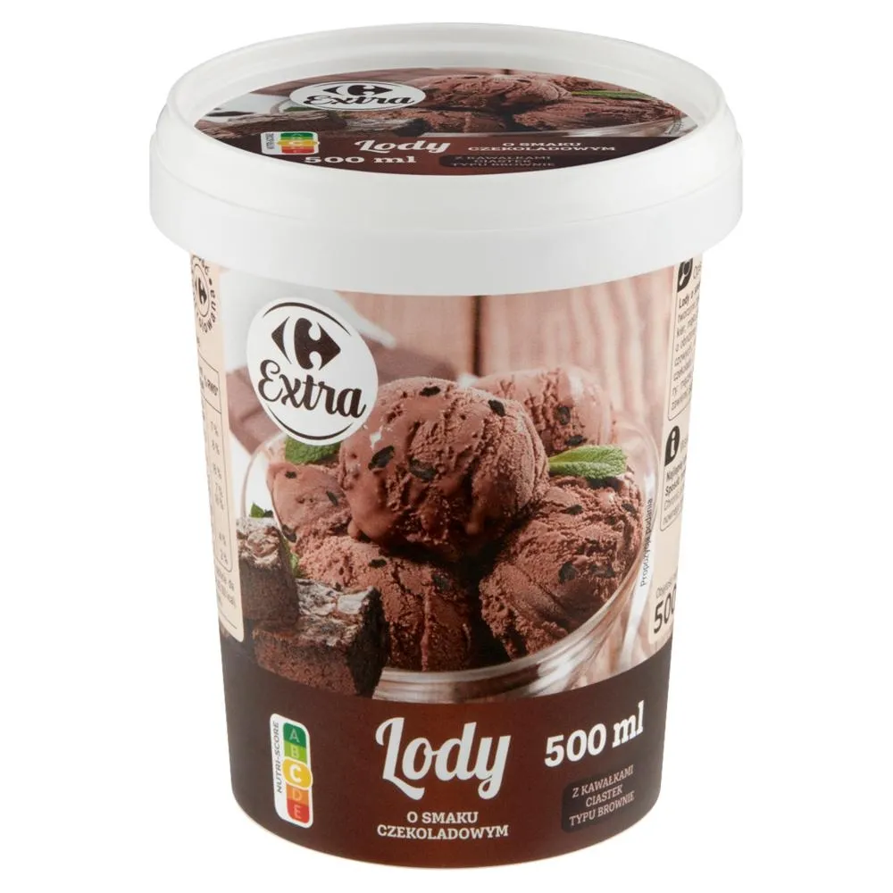 Carrefour Extra Lody o smaku czekoladowym 500 ml