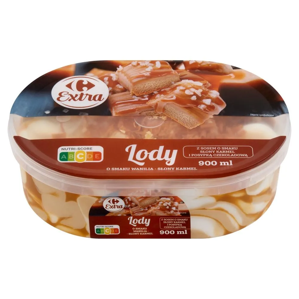 Carrefour Extra Lody o smaku wanilia-słony karmel 900 ml