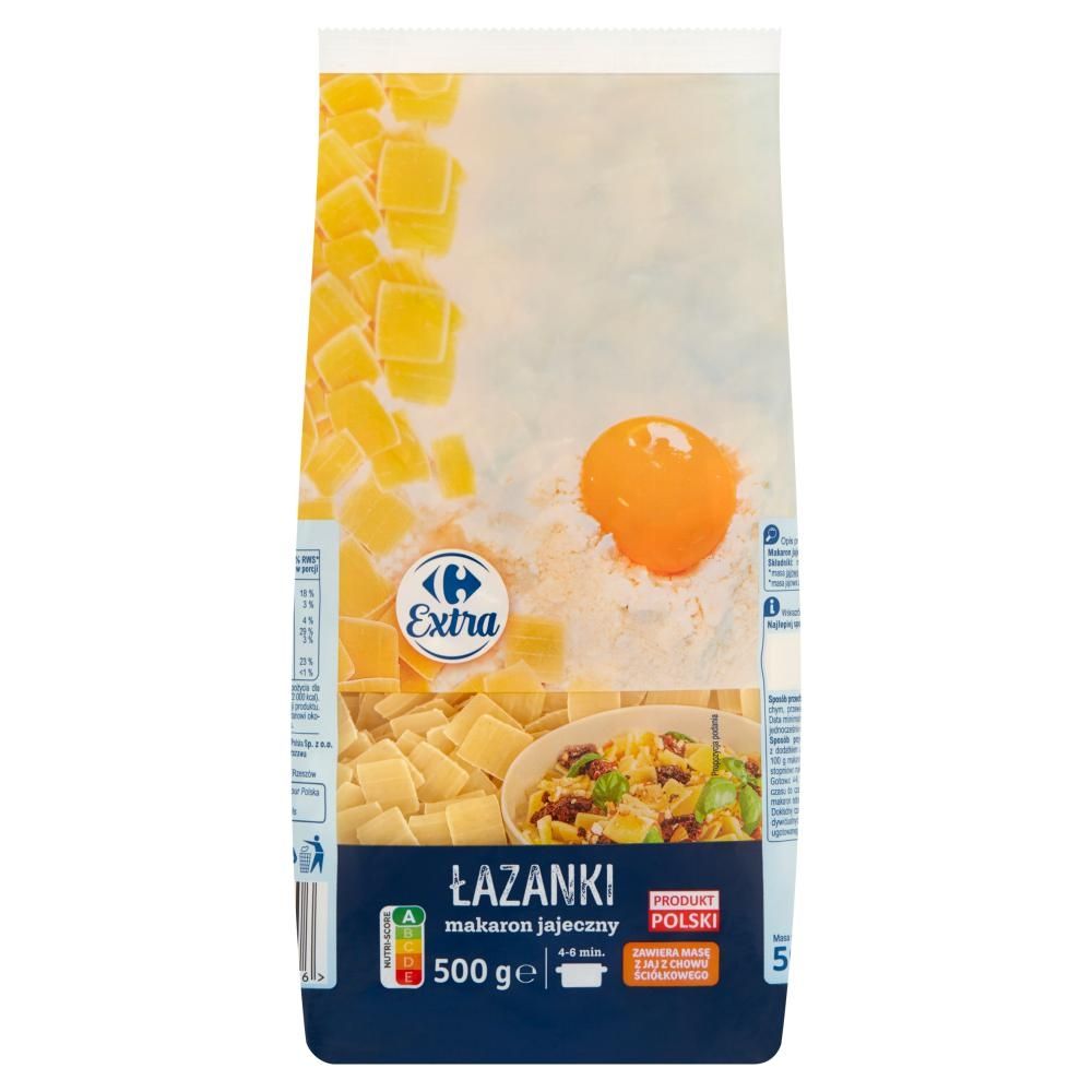 Carrefour Extra Makaron jajeczny łazanki 500 g