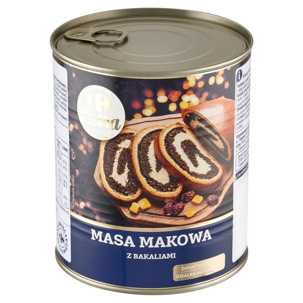 Carrefour Extra Masa makowa z bakaliami 850 g