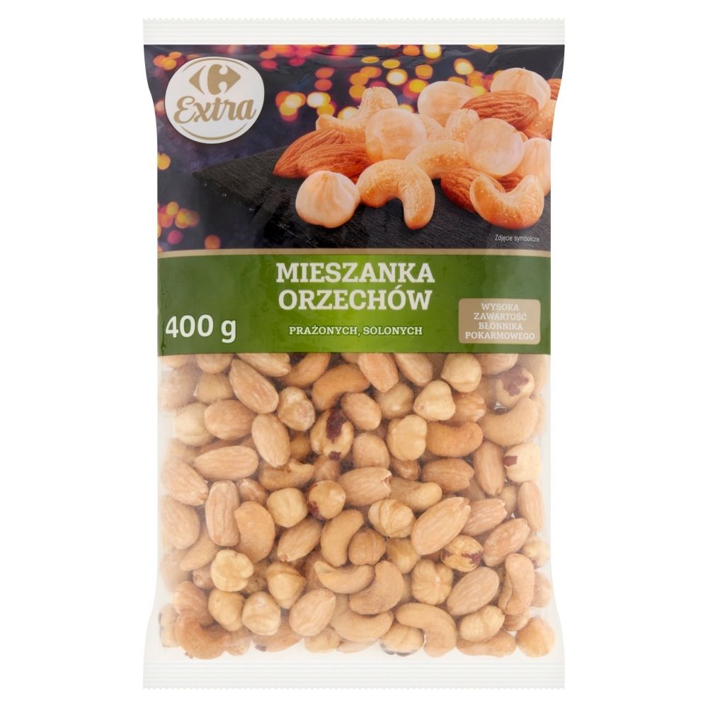 Carrefour Extra Mieszanka orzechów prażonych solonych 400 g