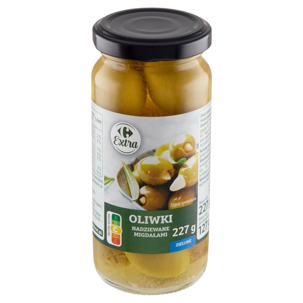 Carrefour Extra Oliwki nadziewane migdałami zielone 227 g