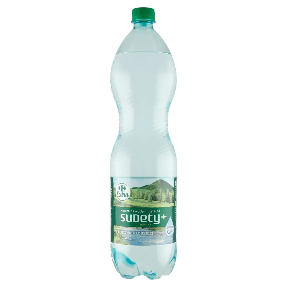 Carrefour Extra Sudety+ Naturalna woda mineralna gazowana 1,5 l