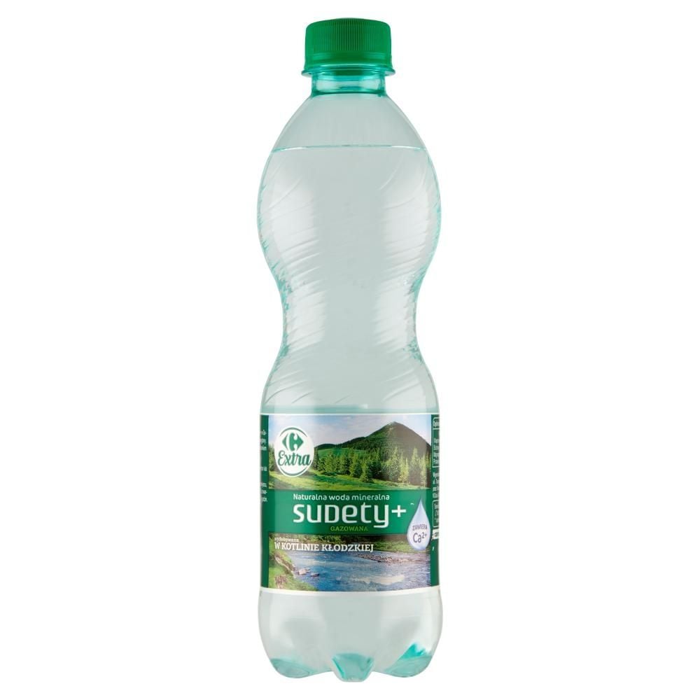 Carrefour Extra Sudety+ Naturalna woda mineralna gazowana 500 ml