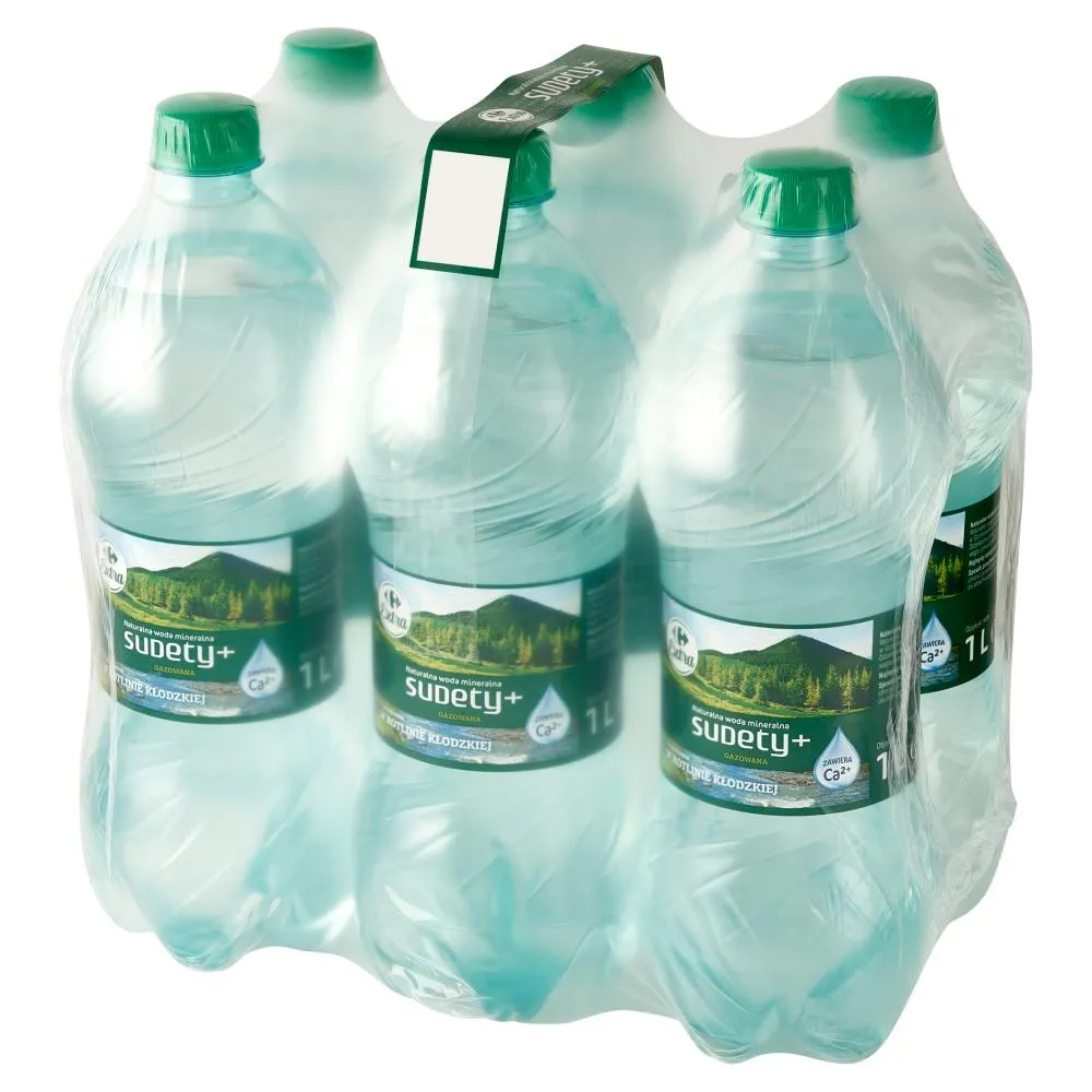 Carrefour Extra Sudety+ Naturalna woda mineralna gazowana 6 x 1 l