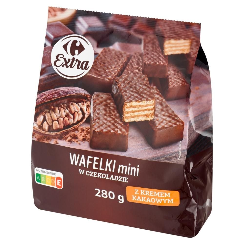 Carrefour Extra Wafelki mini w czekoladzie 280 g