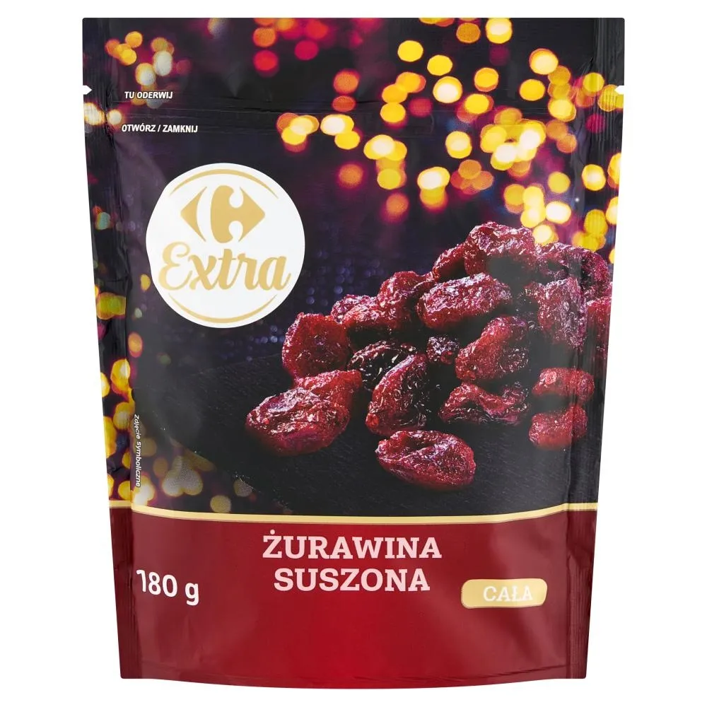 Carrefour Extra Żurawina suszona cała 180 g