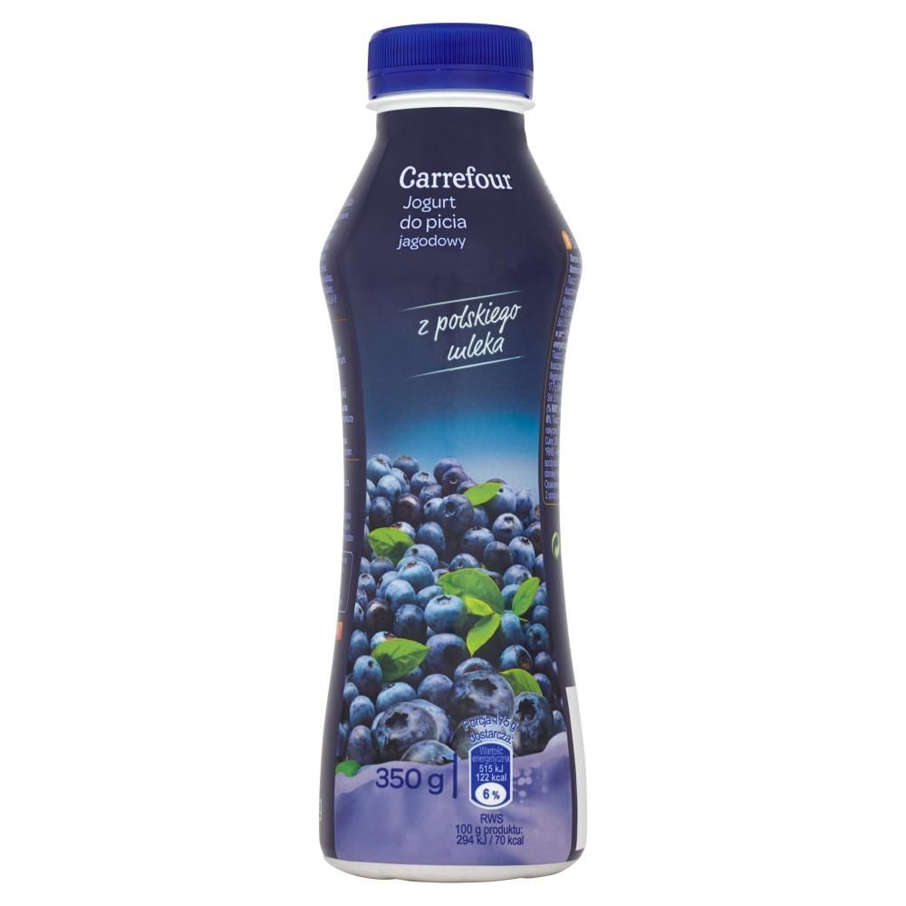 Carrefour Jogurt do picia jagodowy 350 g