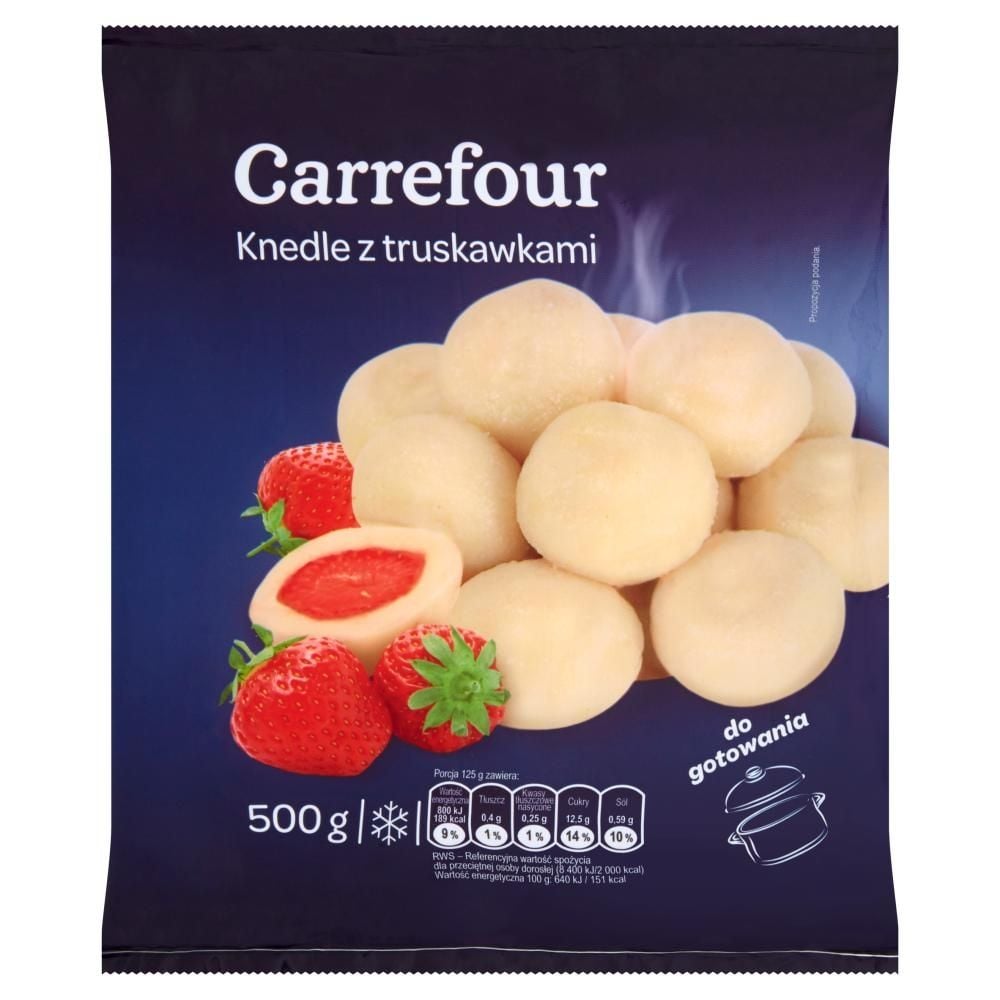 Carrefour Knedle z truskawkami 500 g