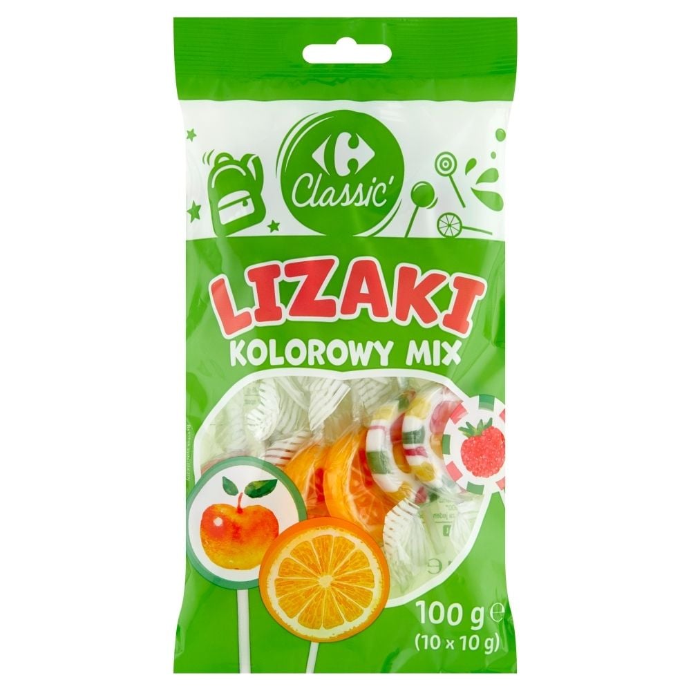 Carrefour Classic Lizaki kolorowy mix 100 g (10 x 10 g)