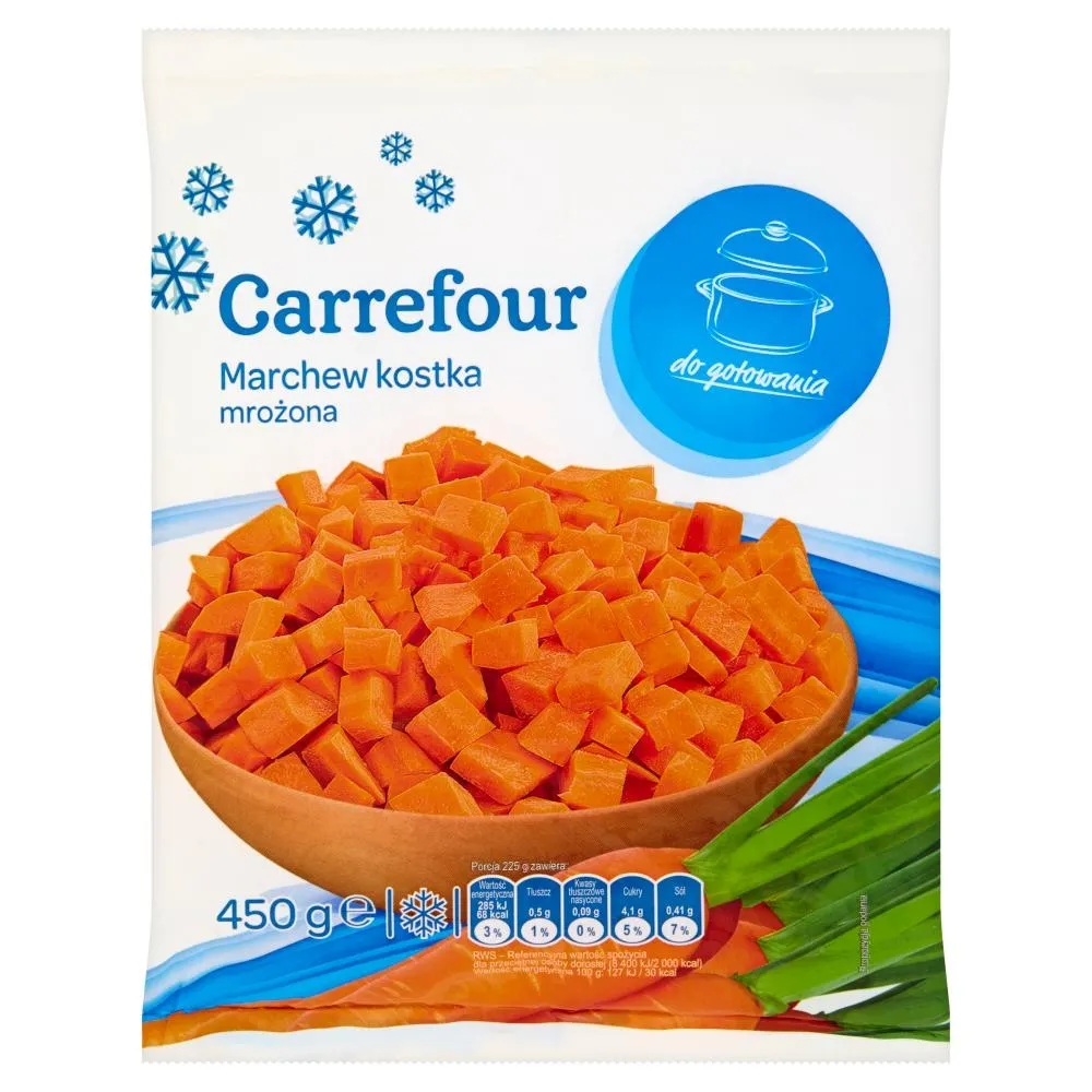 Carrefour Marchew kostka mrożona 450 g