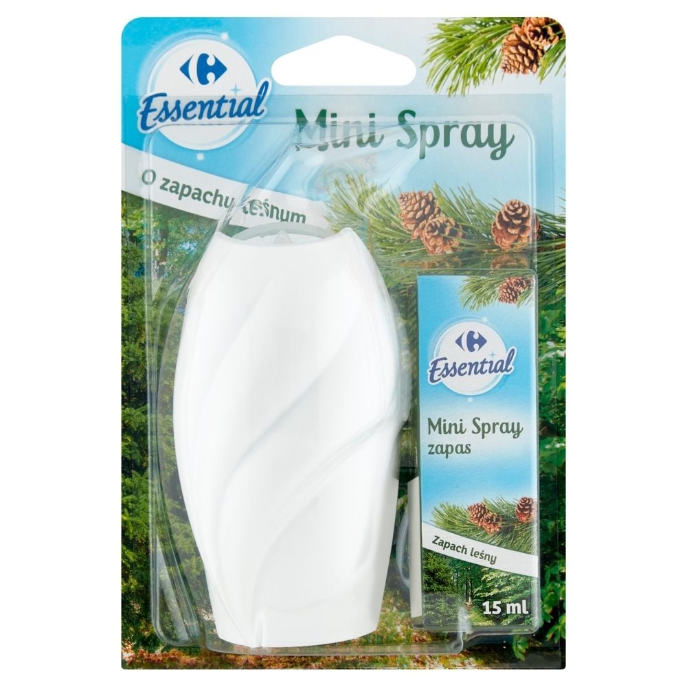 Фото - Освіжувач повітря Carrefour Essential Mini Spray Odświeżacz o zapachu leśnym 15 ml 