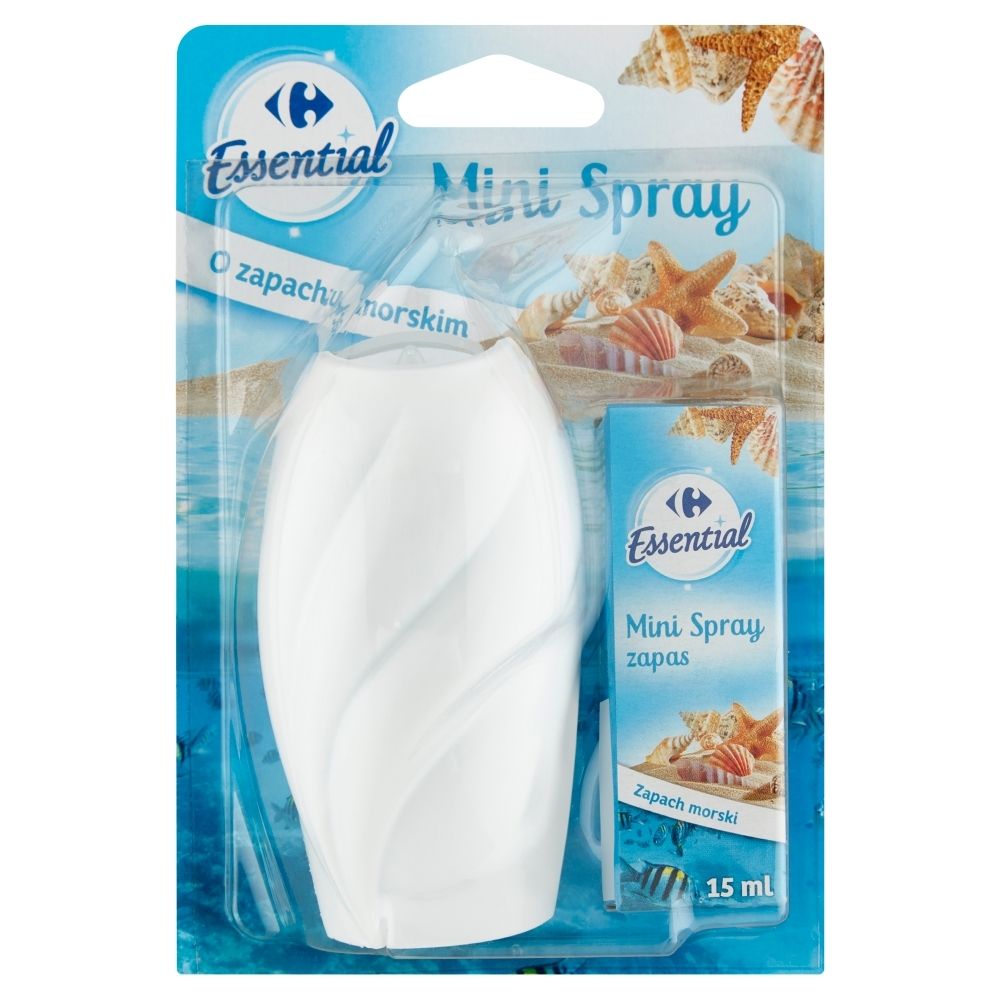 Фото - Освіжувач повітря Carrefour Essential Mini Spray Odświeżacz o zapachu morskim 15 ml 