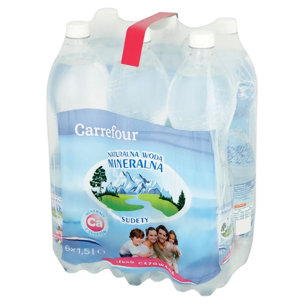 Carrefour Naturalna woda mineralna Sudety lekko gazowana 6 x 1,5 l