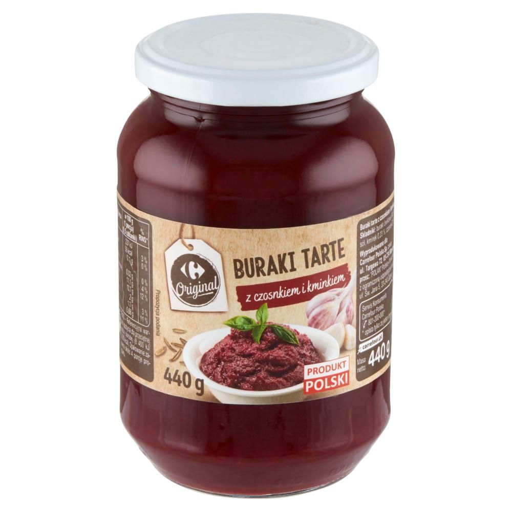 Carrefour Original Buraki tarte z czosnkiem i kminkiem 440 g