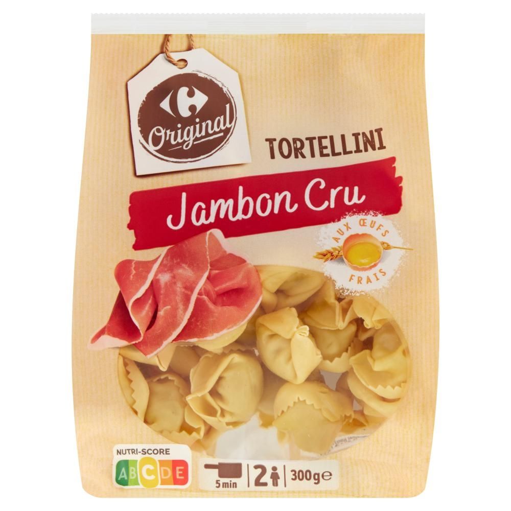 Carrefour Original Tortellini makaron z nadzieniem z mięsa wieprzowego i szynki wieprzowej 300 g