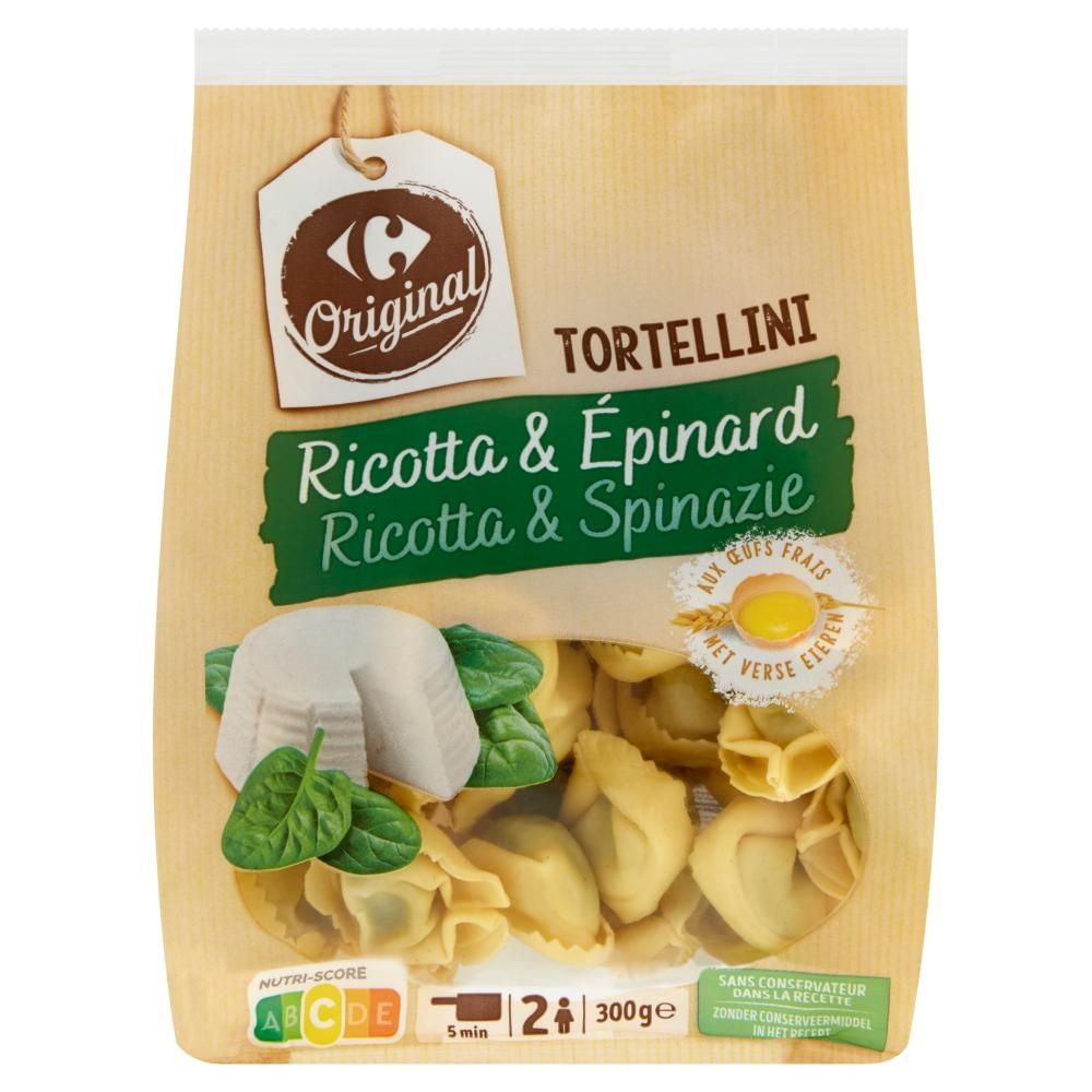 Carrefour Original Tortellini makaron z nadzieniem z sera ricotta i szpinaku 300 g