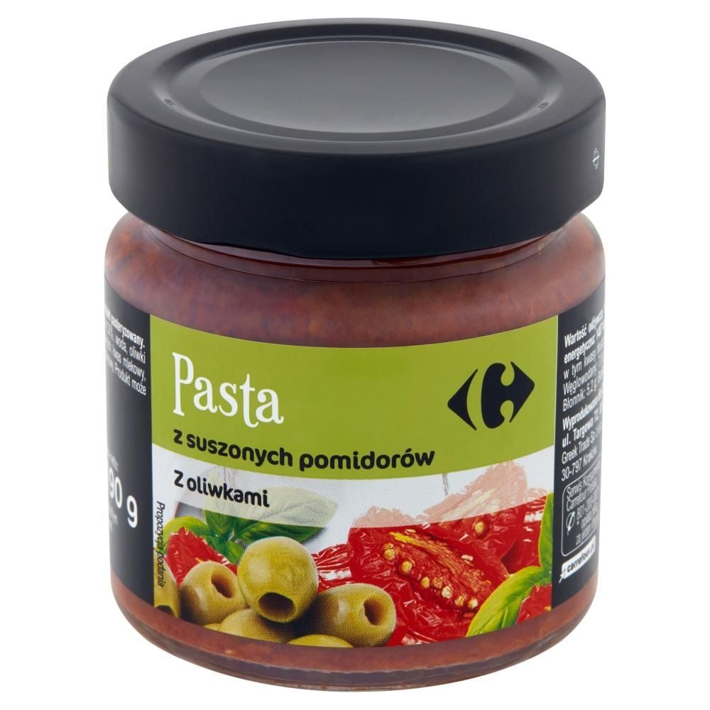 Carrefour Pasta z suszonych pomidorów z oliwkami 190 g